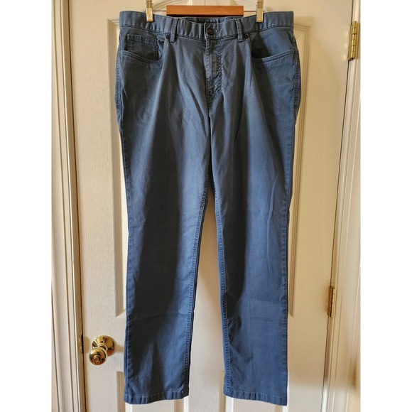 HILTL Other - Hiltl Seth Blue Marzotto Super 100s Cotton Blend Trousers Mens 35/32 Chino Pants
